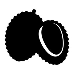 lychee fruit minimalist silhouette vector icon - for graphic design projects lychee, Modern Artwork.