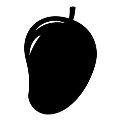mango fruit minimalist silhouette vector icon - for graphic design projects mango, Modern Artwork.