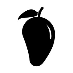 mango fruit minimalist silhouette vector icon - for graphic design projects mango, Modern Artwork.