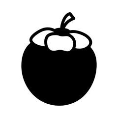 mangosteen fruit minimalist silhouette vector icon - for graphic design projects mangosteen, Modern Artwork.