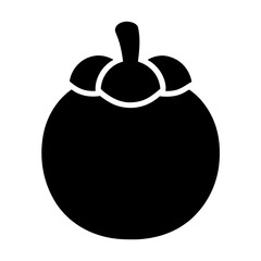mangosteen fruit minimalist silhouette vector icon - for graphic design projects mangosteen, Modern Artwork.
