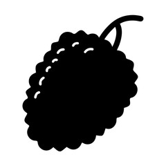 mulberry fruit minimalist silhouette vector icon - for graphic design projects mulberry, Modern Artwork.