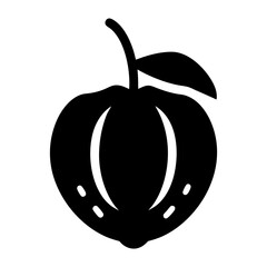 nance fruit minimalist silhouette vector icon - for graphic design projects nance, Modern Artwork.