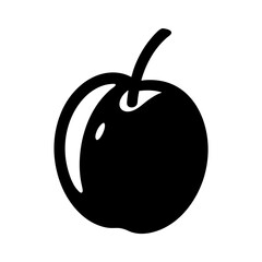 nectarine fruit minimalist silhouette vector icon - for graphic design projects nectarine, Modern Artwork.