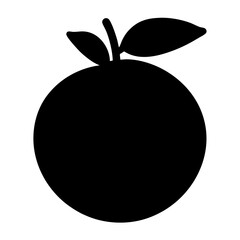 orange fruit minimalist silhouette vector icon - for graphic design projects orange, Modern Artwork.