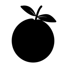 orange fruit minimalist silhouette vector icon - for graphic design projects orange, Modern Artwork.