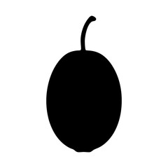 passion fruit minimalist silhouette vector icon - for graphic design projects passion, Modern Artwork.