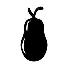 pawpaw fruit minimalist silhouette vector icon - for graphic design projects pawpaw, Modern Artwork.
