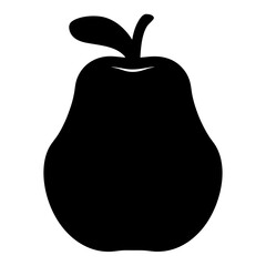 pear fruit minimalist silhouette vector icon - for graphic design projects pear, Modern Artwork.