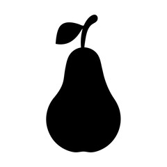 pear fruit minimalist silhouette vector icon - for graphic design projects pear, Modern Artwork.