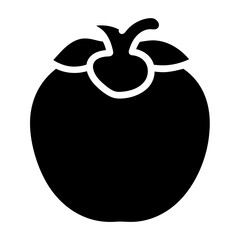 persimmon fruit minimalist silhouette vector icon - for graphic design projects persimmon, Modern Artwork.