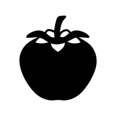 persimmon fruit minimalist silhouette vector icon - for graphic design projects persimmon, Modern Artwork.