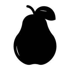 pear fruit minimalist silhouette vector icon - for graphic design projects pear, Modern Artwork.