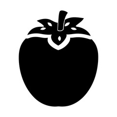 persimmon fruit minimalist silhouette vector icon - for graphic design projects persimmon, Modern Artwork.