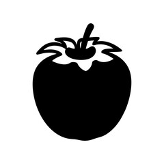 persimmon fruit minimalist silhouette vector icon - for graphic design projects persimmon, Modern Artwork.