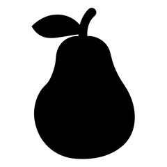 pear fruit minimalist silhouette vector icon - for graphic design projects pear, Modern Artwork.