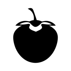persimmon fruit minimalist silhouette vector icon - for graphic design projects persimmon, Modern Artwork.