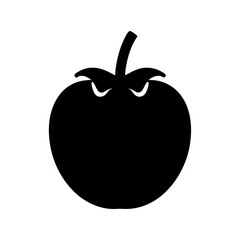 persimmon fruit minimalist silhouette vector icon - for graphic design projects persimmon, Modern Artwork.