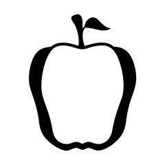quince fruit minimalist silhouette vector icon - for graphic design projects quince, Modern Artwork.