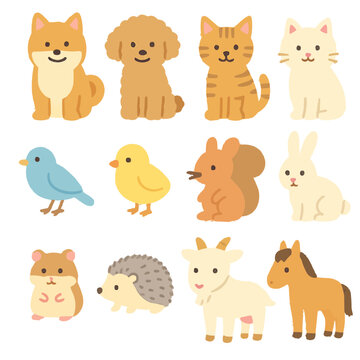 犬や猫のイラスト