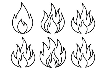 Fir Tree Hand Drawn Elements Set