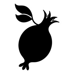 rosehip fruit minimalist silhouette vector icon - for graphic design projects rosehip, Modern Artwork.