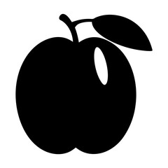 sapodilla fruit minimalist silhouette vector icon - for graphic design projects sapodilla, Modern Artwork.