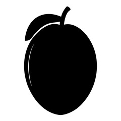 sapodilla fruit minimalist silhouette vector icon - for graphic design projects sapodilla, Modern Artwork.