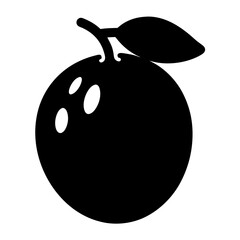 sapodilla fruit minimalist silhouette vector icon - for graphic design projects sapodilla, Modern Artwork.