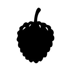 sugar apple fruit minimalist silhouette vector icon - for graphic design projects sugar apple, Modern Artwork.