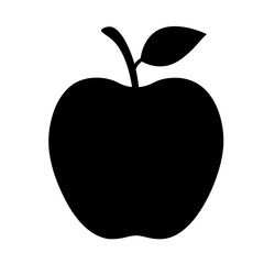 apple fruit minimalist silhouette vector icon - for graphic design projects apple, Modern Artwork.