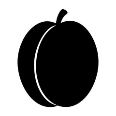 apricot fruit minimalist silhouette vector icon - for graphic design projects apricot, Modern Artwork.