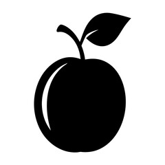 apricot fruit minimalist silhouette vector icon - for graphic design projects apricot, Modern Artwork.