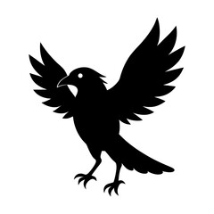 crow Silhouette Stock Illustrations