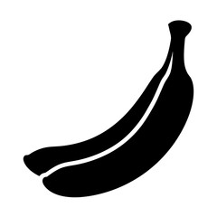 banana fruit minimalist silhouette vector icon - for graphic design projects banana, Modern Artwork.