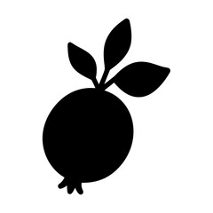 bilberry fruit minimalist silhouette vector icon - for graphic design projects bilberry, Modern Artwork.