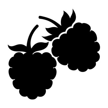 recommend clip art: blackberries fruit minimalist silhouette vector icon - for graphic design projects blackberries, Modern Artwork.