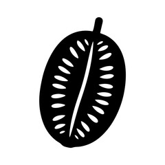 bread fruit minimalist silhouette vector icon - for graphic design projects bread, Modern Artwork.