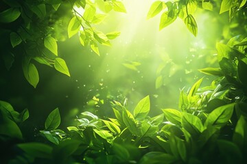 Green Leaf Sunlight - Natural Backdrop