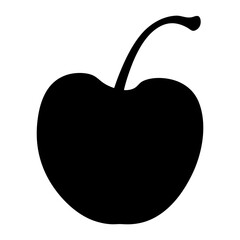 capulin cherry fruit minimalist silhouette vector icon - for graphic design projects capulin cherry, Modern Artwork.