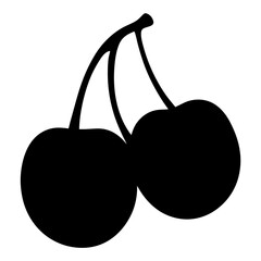 capulin cherry fruit minimalist silhouette vector icon - for graphic design projects capulin cherry, Modern Artwork.