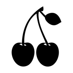 capulin cherry fruit minimalist silhouette vector icon - for graphic design projects capulin cherry, Modern Artwork.