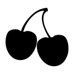 capulin cherry fruit minimalist silhouette vector icon - for graphic design projects capulin cherry, Modern Artwork.