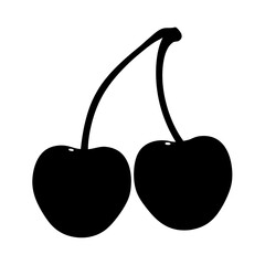 capulin cherry fruit minimalist silhouette vector icon - for graphic design projects capulin cherry, Modern Artwork.