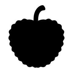 cherimoya fruit minimalist silhouette vector icon - for graphic design projects cherimoya, Modern Artwork.