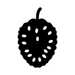cherimoya fruit minimalist silhouette vector icon - for graphic design projects cherimoya, Modern Artwork.