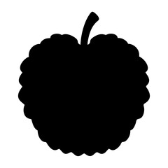 custard apple fruit minimalist silhouette vector icon - for graphic design projects custard apple, Modern Artwork.