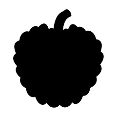 custard apple fruit minimalist silhouette vector icon - for graphic design projects custard apple, Modern Artwork.