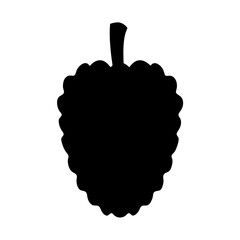 custard apple fruit minimalist silhouette vector icon - for graphic design projects custard apple, Modern Artwork.
