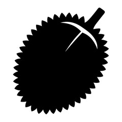 durian fruit minimalist silhouette vector icon - for graphic design projects durian, Modern Artwork.